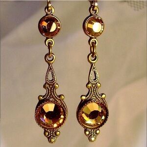 #fairycore #goth #victorian Swarovski #crystal #handmade Earrings